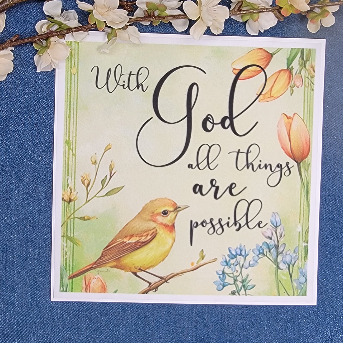 With God all things are possible- Quilt Blocks