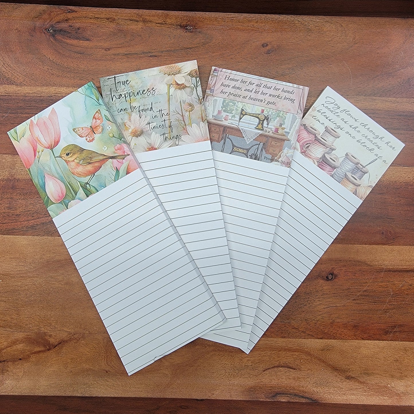 Joy flows through her needle as she creates blessings one block at a time - Notepad 3 x 8