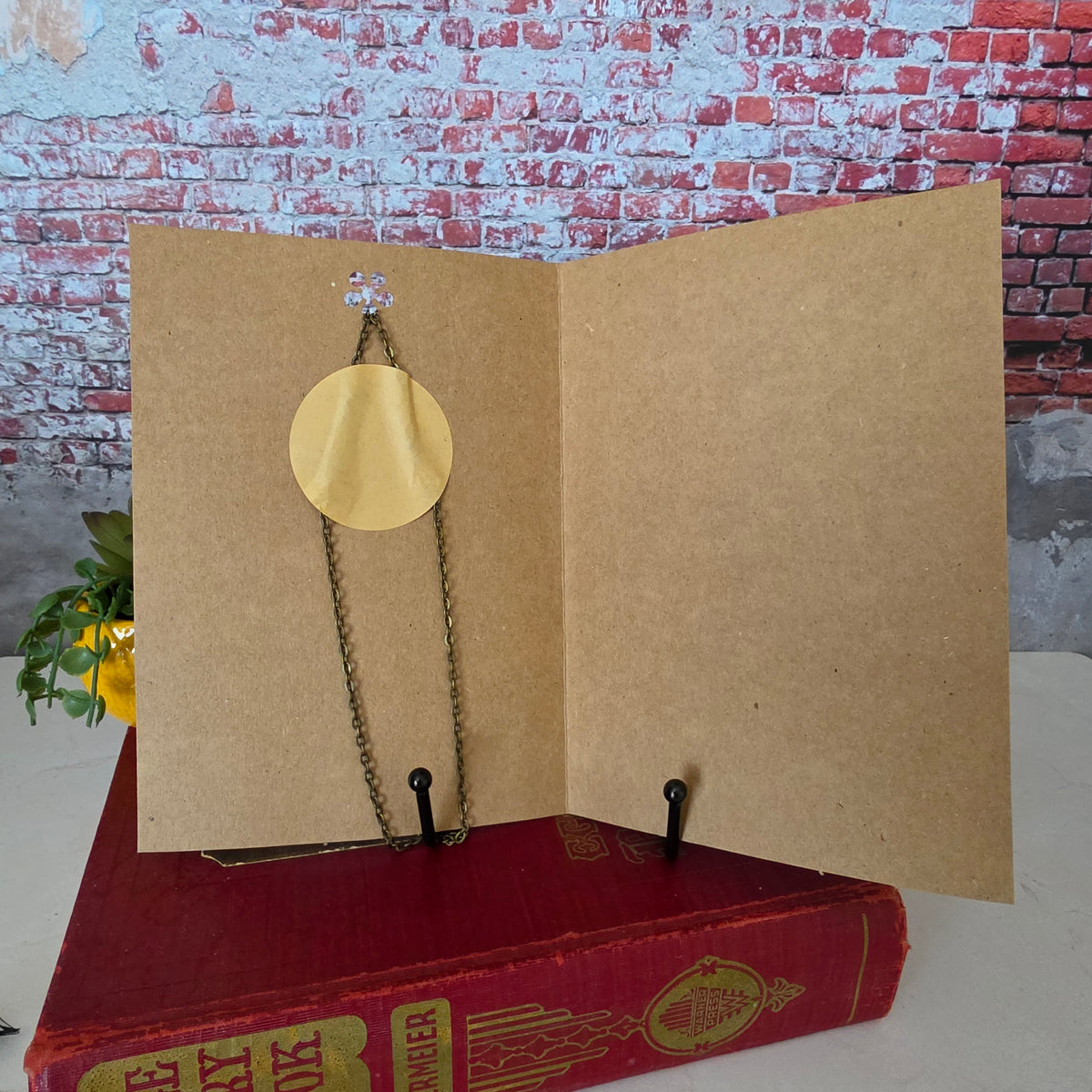 Silk Necklace with Cross in Card - 2