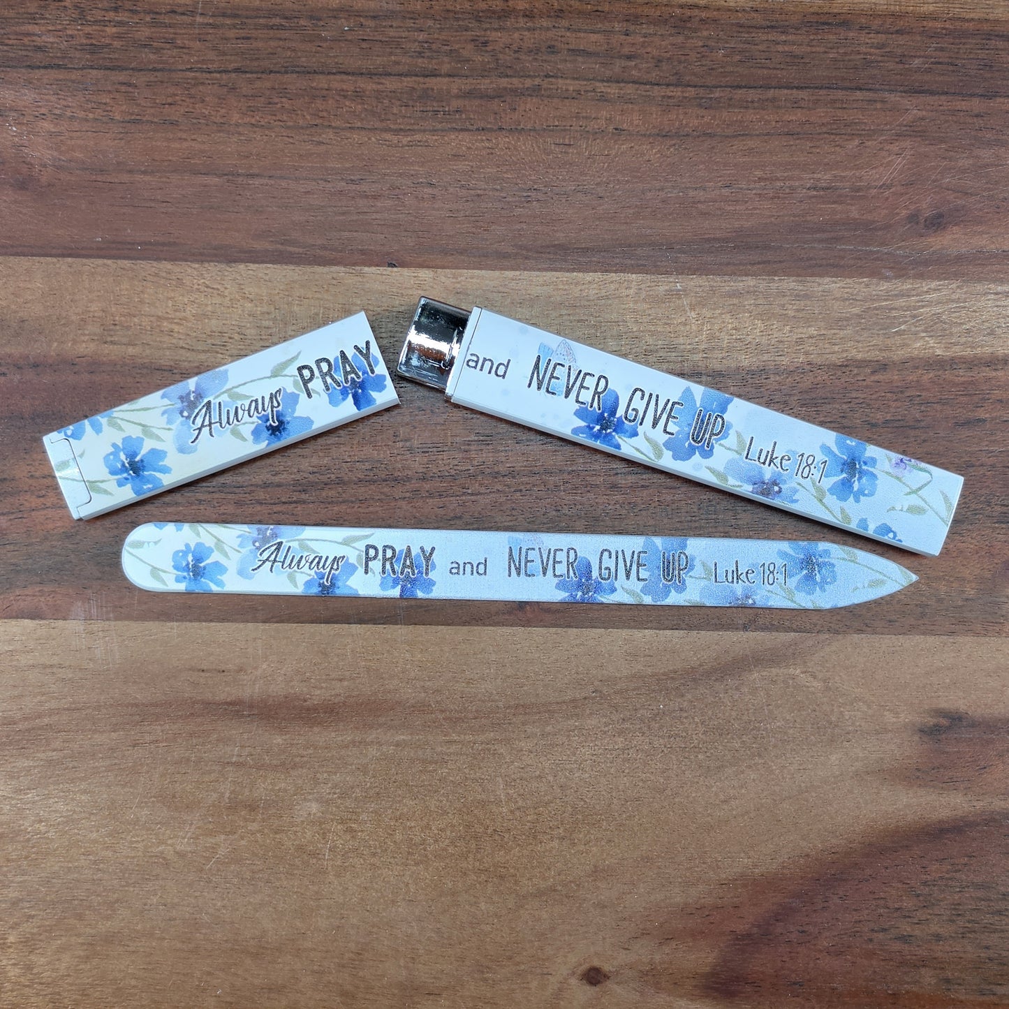 Glass Nail File - Always pray and never give up