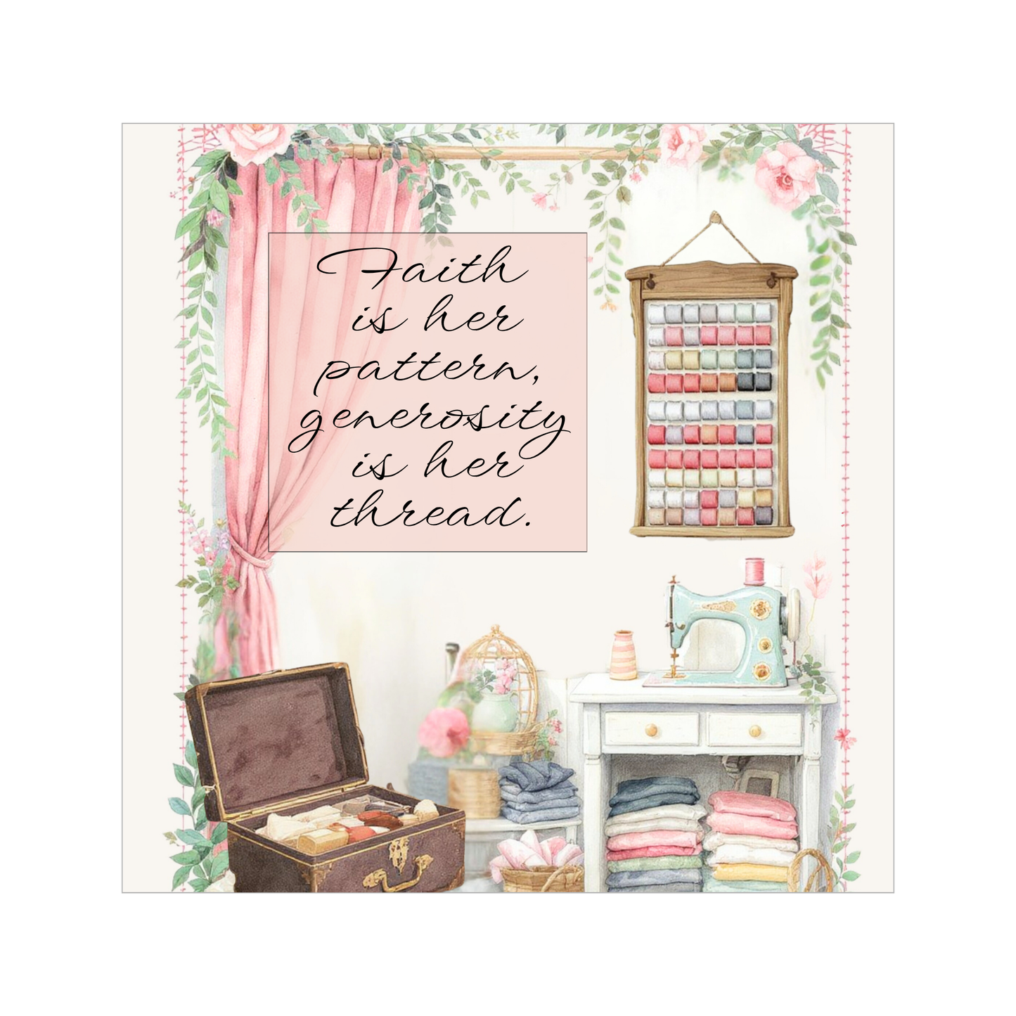 Kit - 3 Set 4" Quilt Block Wall Hanging with Dowel - Her Blessed Hands