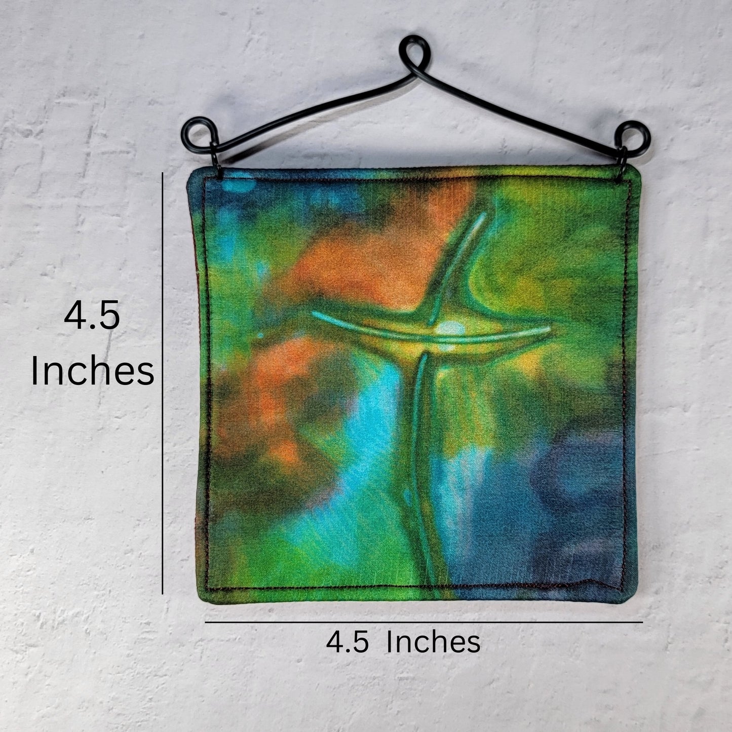 Silk Fabric Cross Wall Art - 4