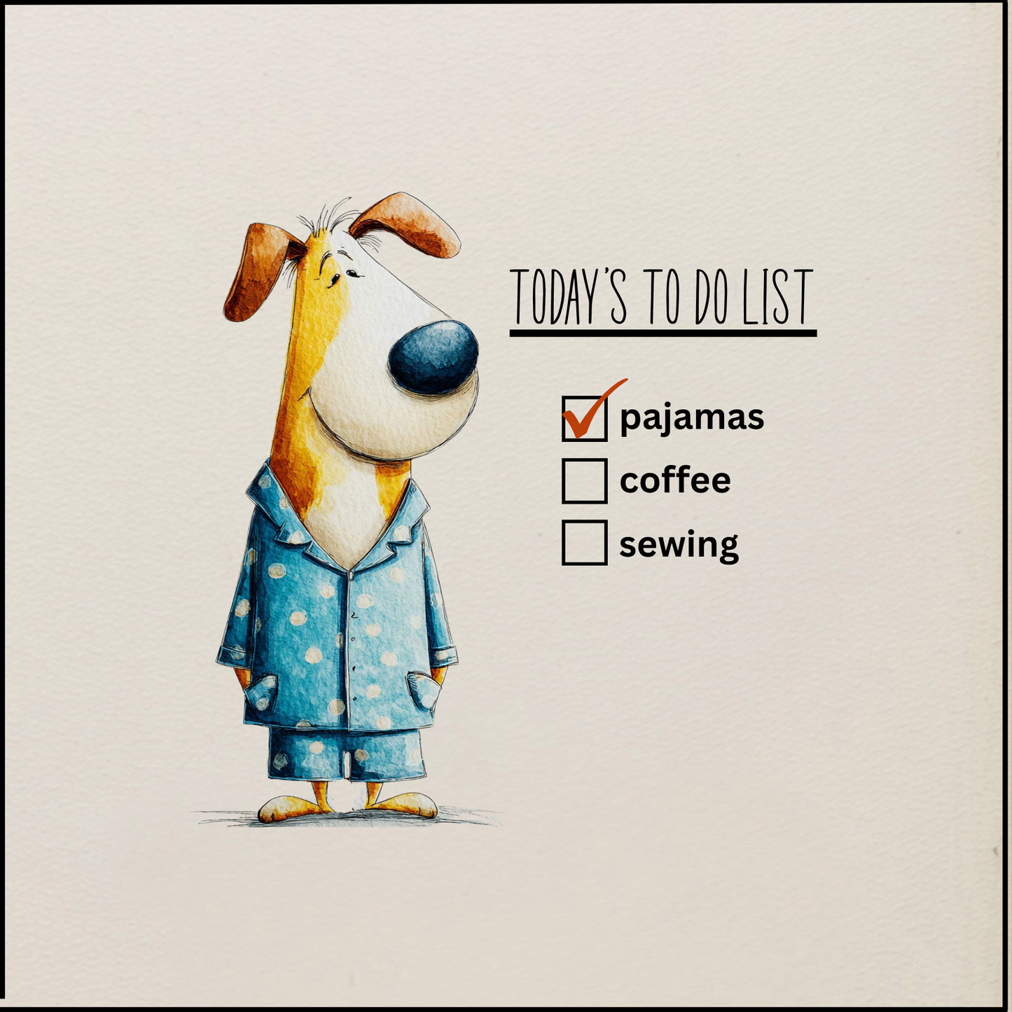 Quilter's Humor - Today's To Do List - Quilt Blocks