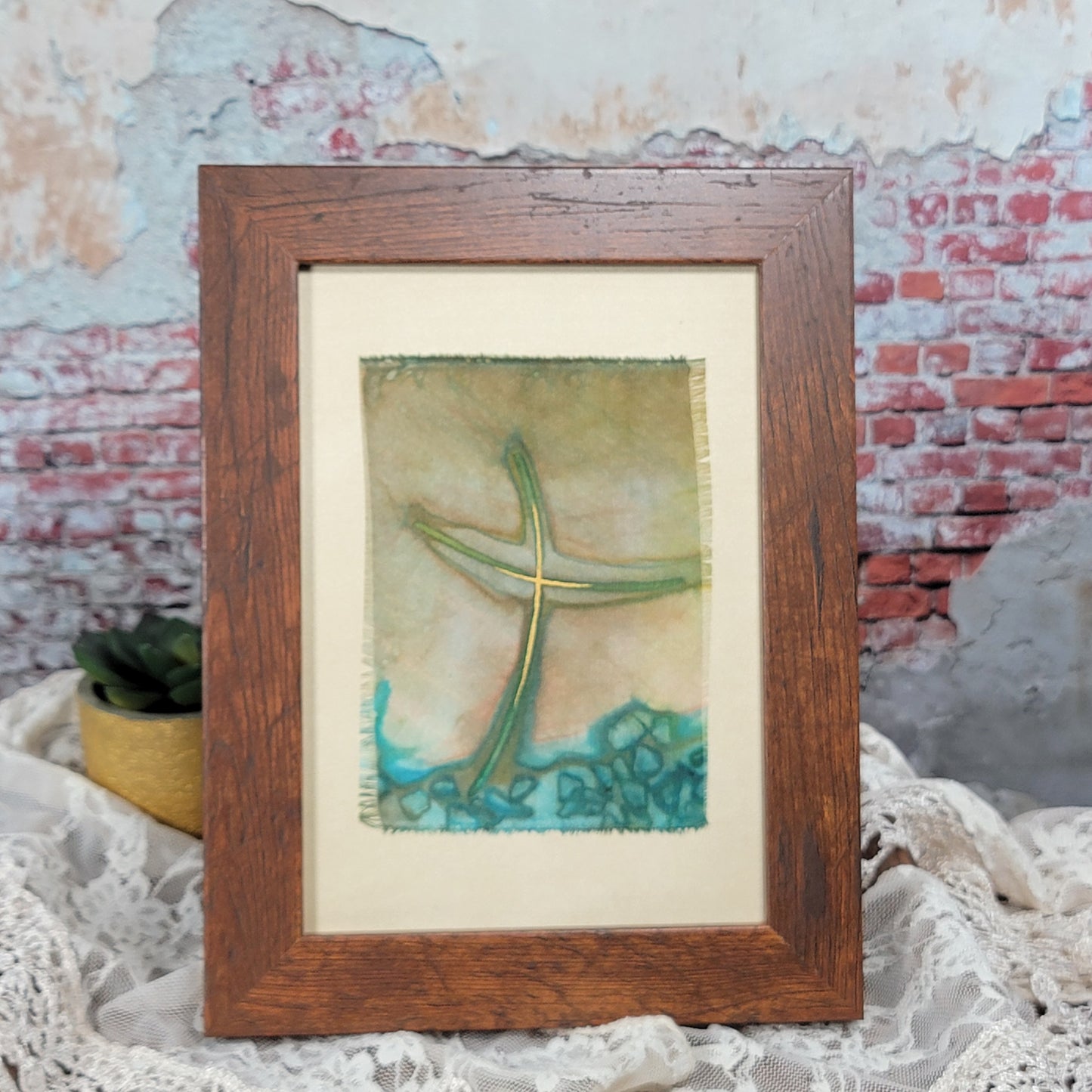 Silk Cross Framed Art - 1