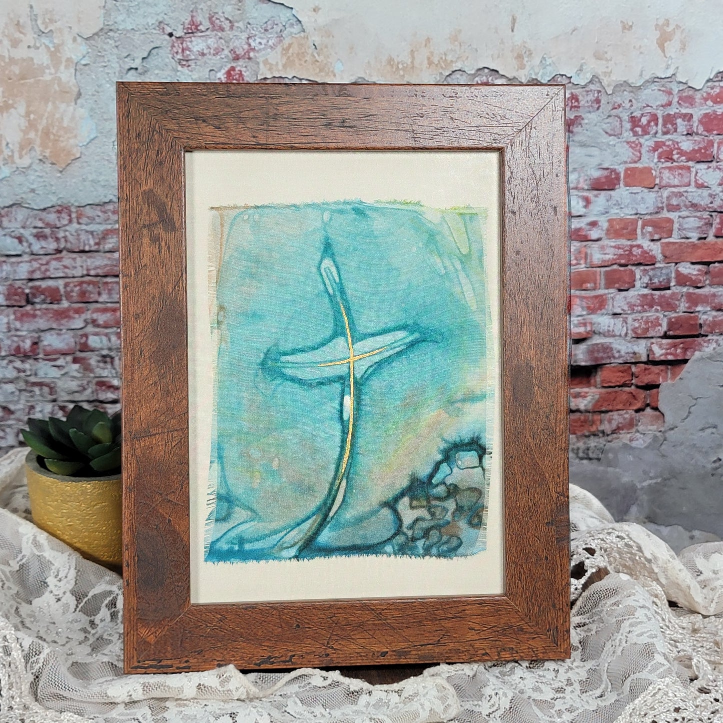 Silk Cross Framed Art - 4