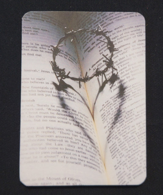 Wire Heart on Bible - Silk Magnet