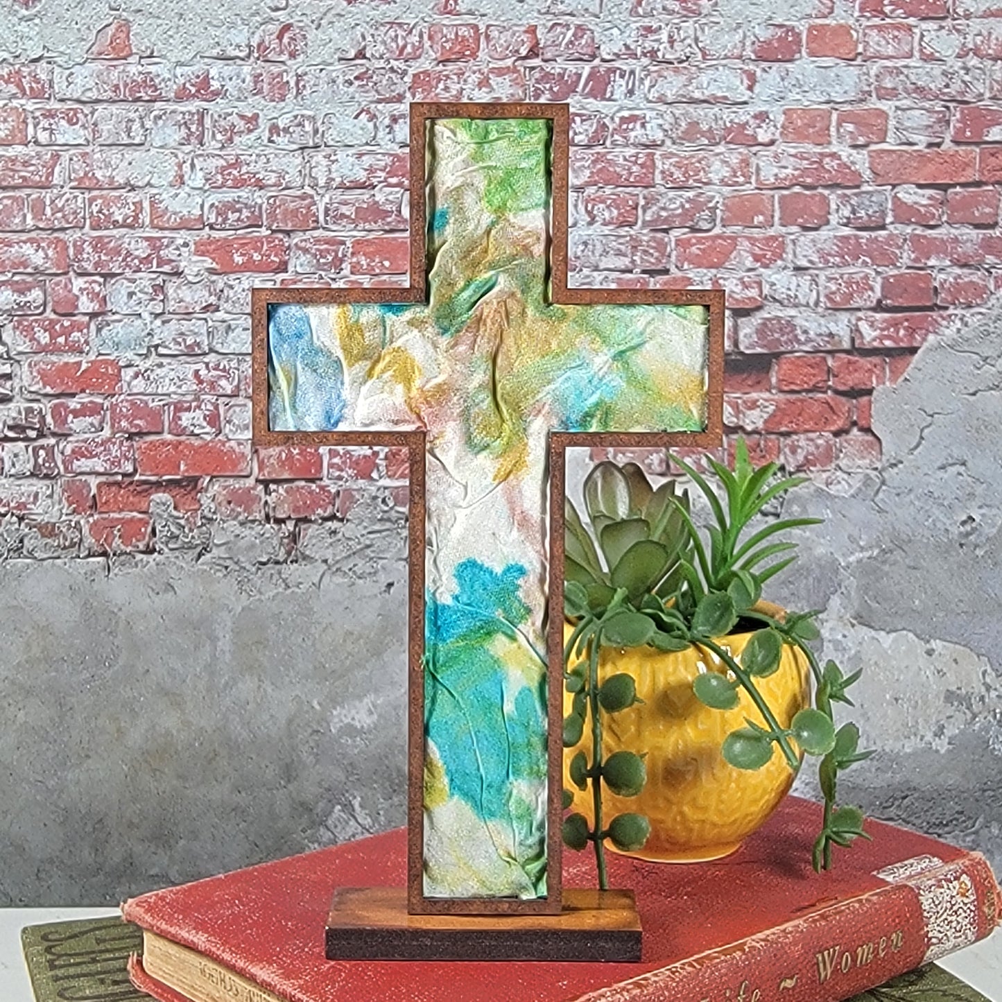 Standing Cross - Crinkled Silk  Cross - 3