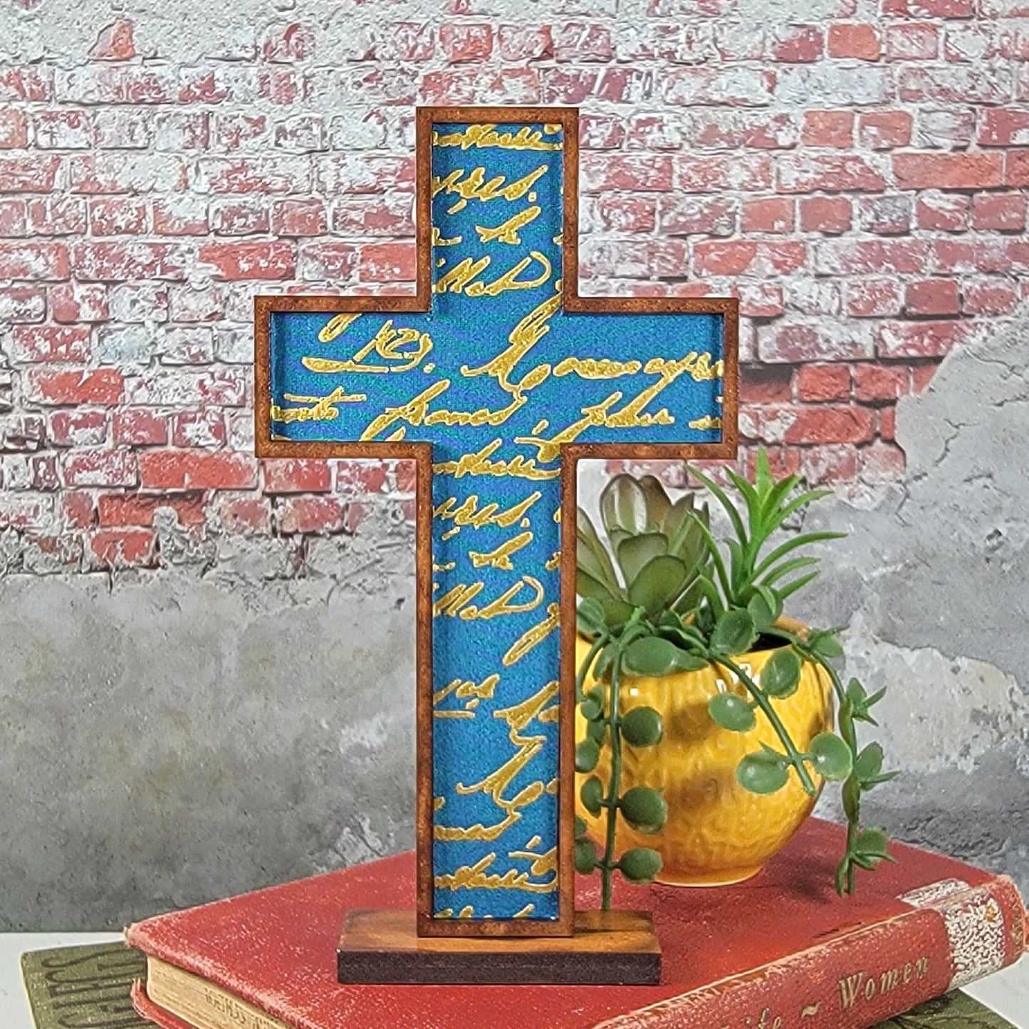 Standing Cross - Silk w/ Gold - 4