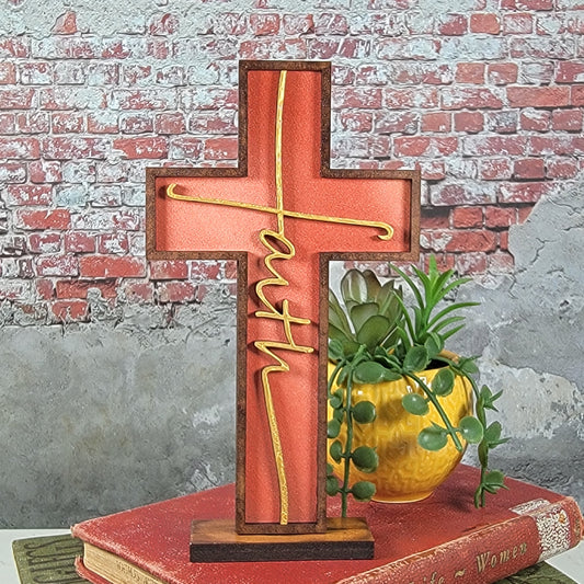 Standing Cross - Silk w/ FAITH - 2