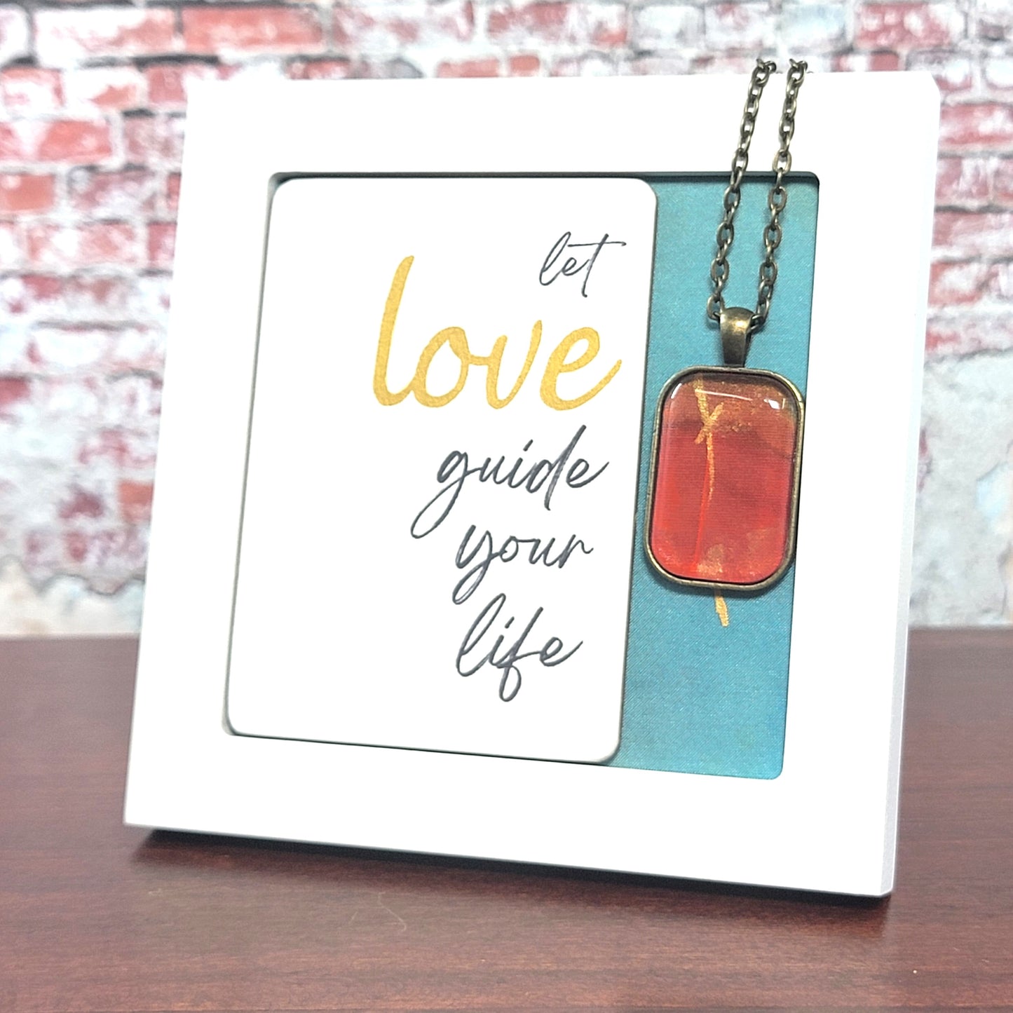 Cross Necklace Holder - Let Love guide your life (238)