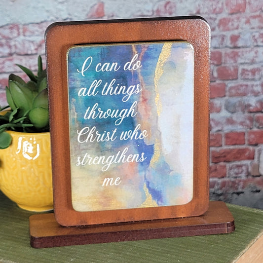 I can do all things through Christ who strengthens me - Embossed Digital Magnet