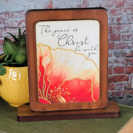 The peace of Christ be with you - Embossed Digital Magnet