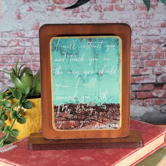I will instruct you and teach you in the way you should go - Embossed Digital Magnet