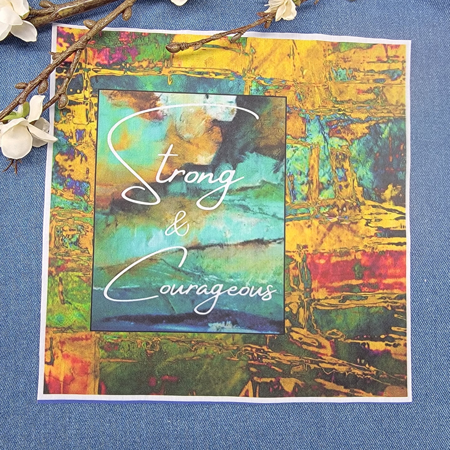 8" Quilt Block - Strong and Courageous
