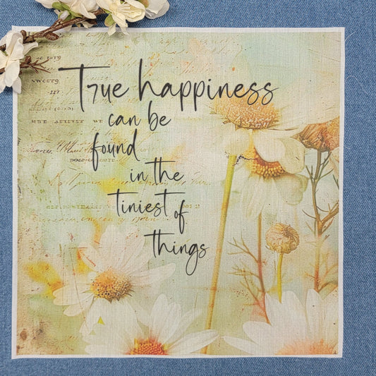 True happiness can be found in the tiniest of things - Quilt Blocks