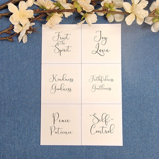 2" Quilt Blocks (set) - Fruit of the Spirit - 2 -  set - Ivory