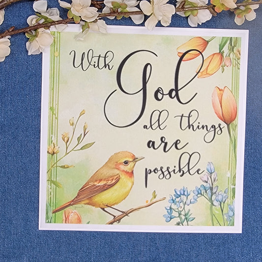 With God all things are possible- Quilt Blocks