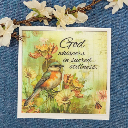 God whispers in sacred stillness- Quilt Blocks