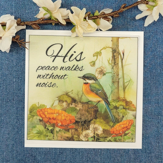 HIs peace walks without noise - Quilt Blocks