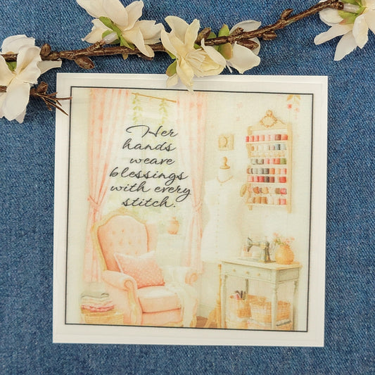 Her hands weave blessings with every stitch - Quilt Blocks