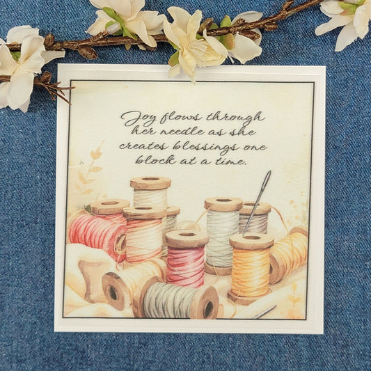 Joy flows through her needle as she creates blessings one block at a time - Quilt Blocks