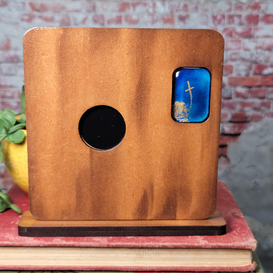 Magnet Frame - Single w/ Silk Cross Gem - 17