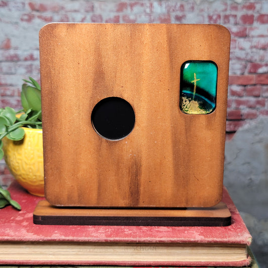 Magnet Frame - Single w/ Silk Cross Gem - 15