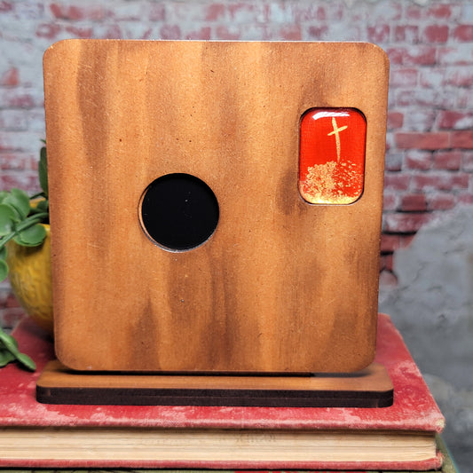 Magnet Frame - Single w/ Silk Cross Gem - 12