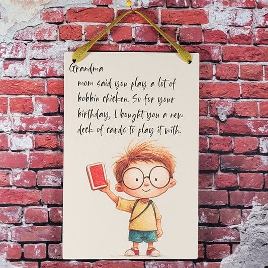 Grandma, mom said you play a lot of bobbin chicken - Sewing Room Friends