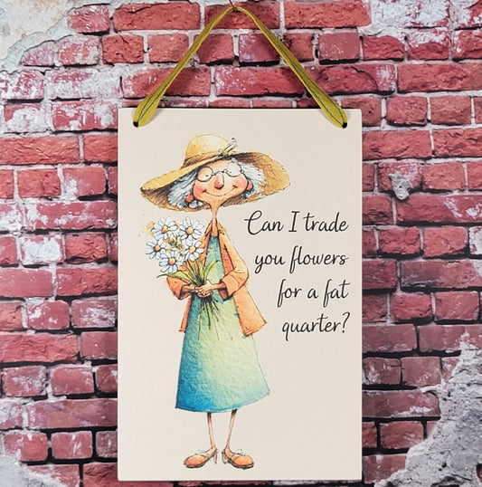 Can I trade you flowers for a fat quarter? - Sewing Room Friends
