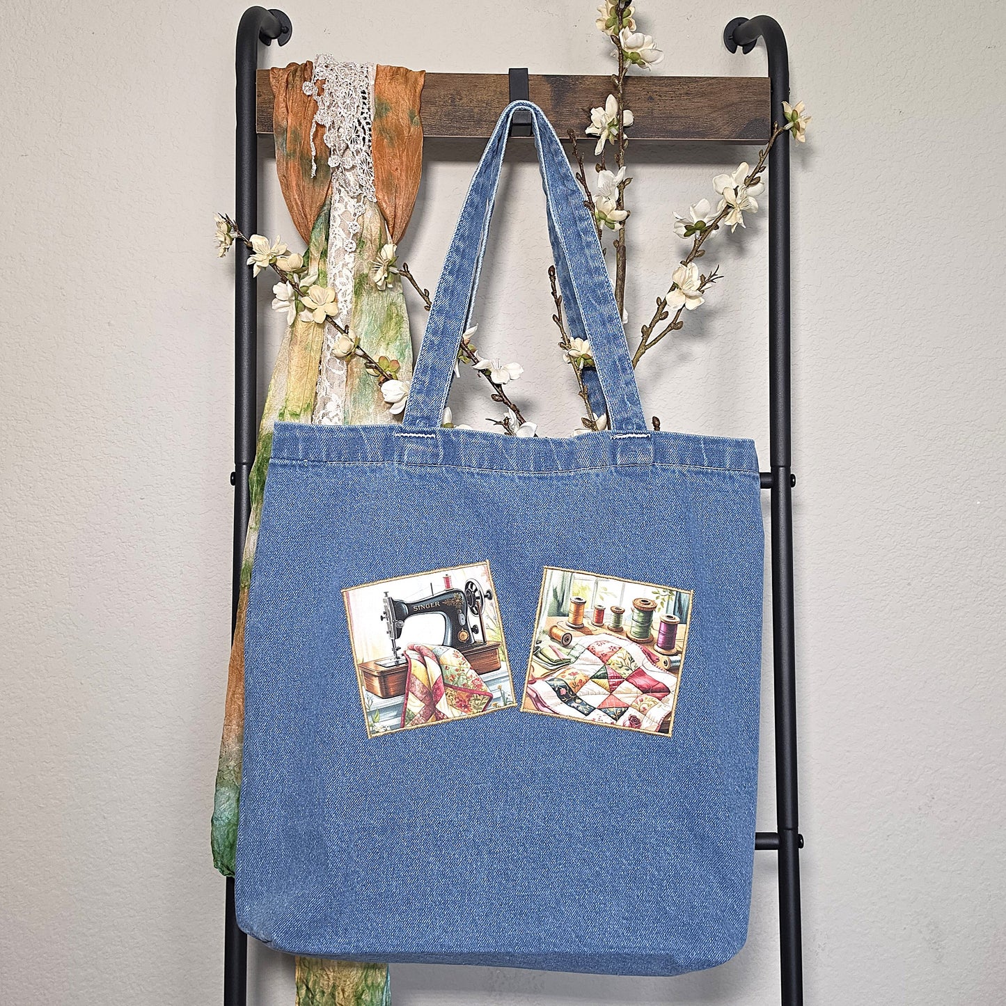 Quilting/Sewing - Denim Tote Bag - 1