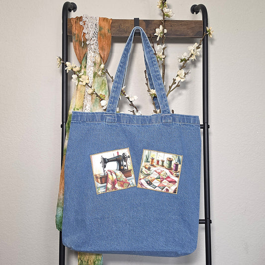 Quilting/Sewing - Denim Tote Bag - 1