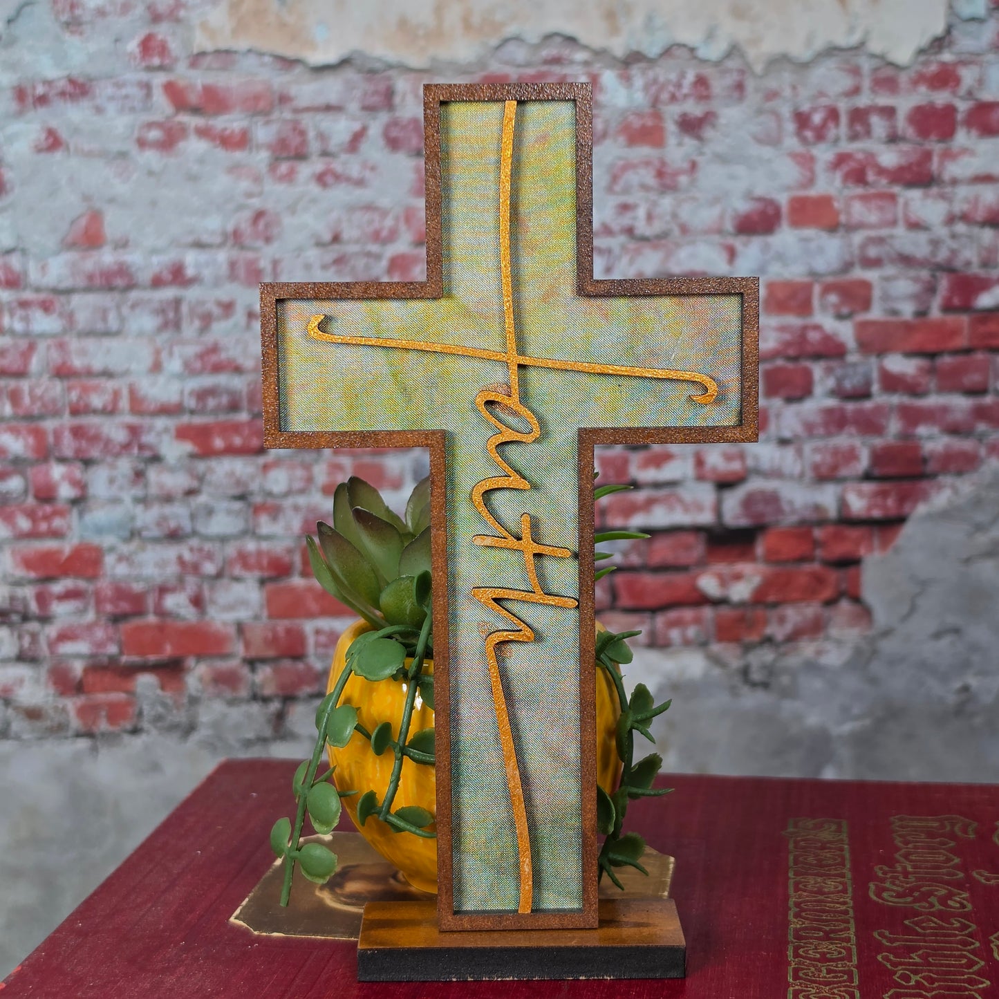 Standing Cross - Silk w/ FAITH - 3