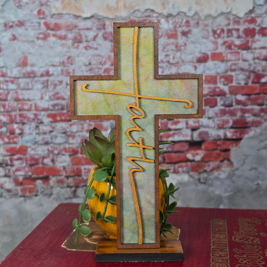 Standing Cross - Silk w/ FAITH - 3