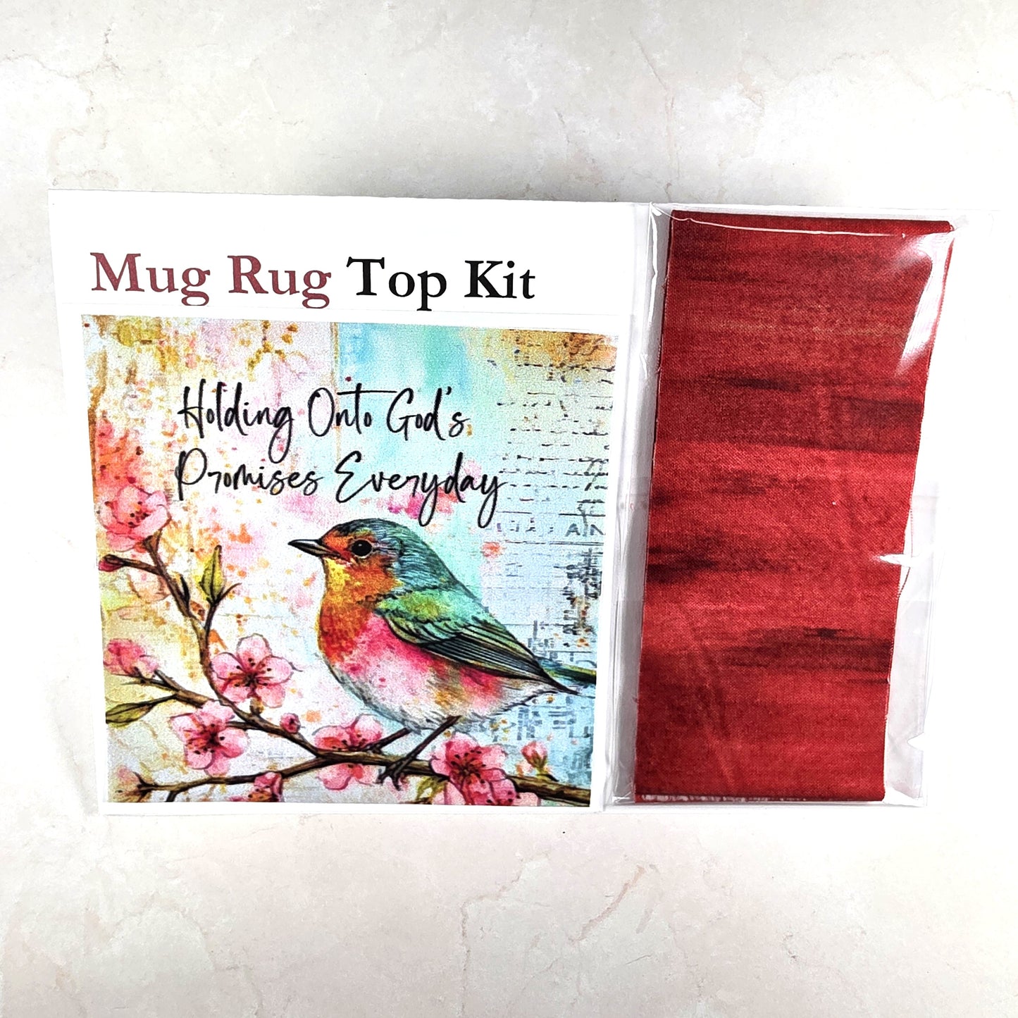 Mug Rug Top Only Kit - Holding Onto God's Promises Everyday - 2
