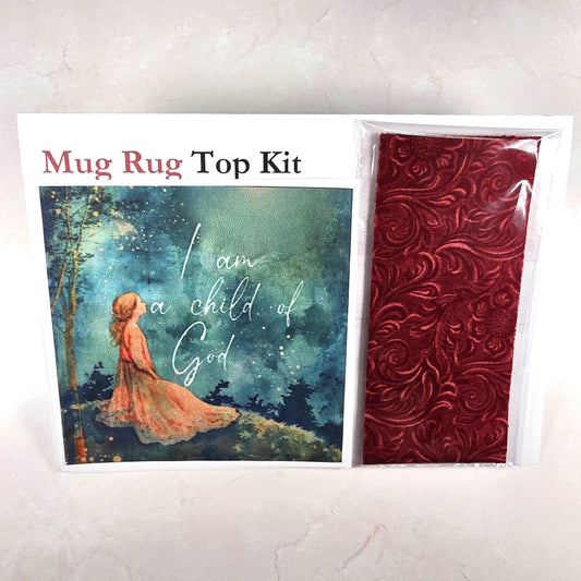 Mug Rug Top Only Kit - I am a child of God