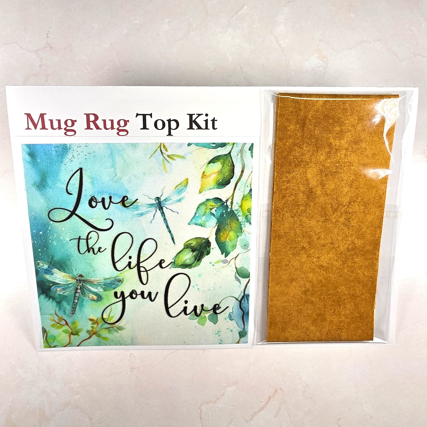 Mug Rug Top Only Kit - Love the life you live