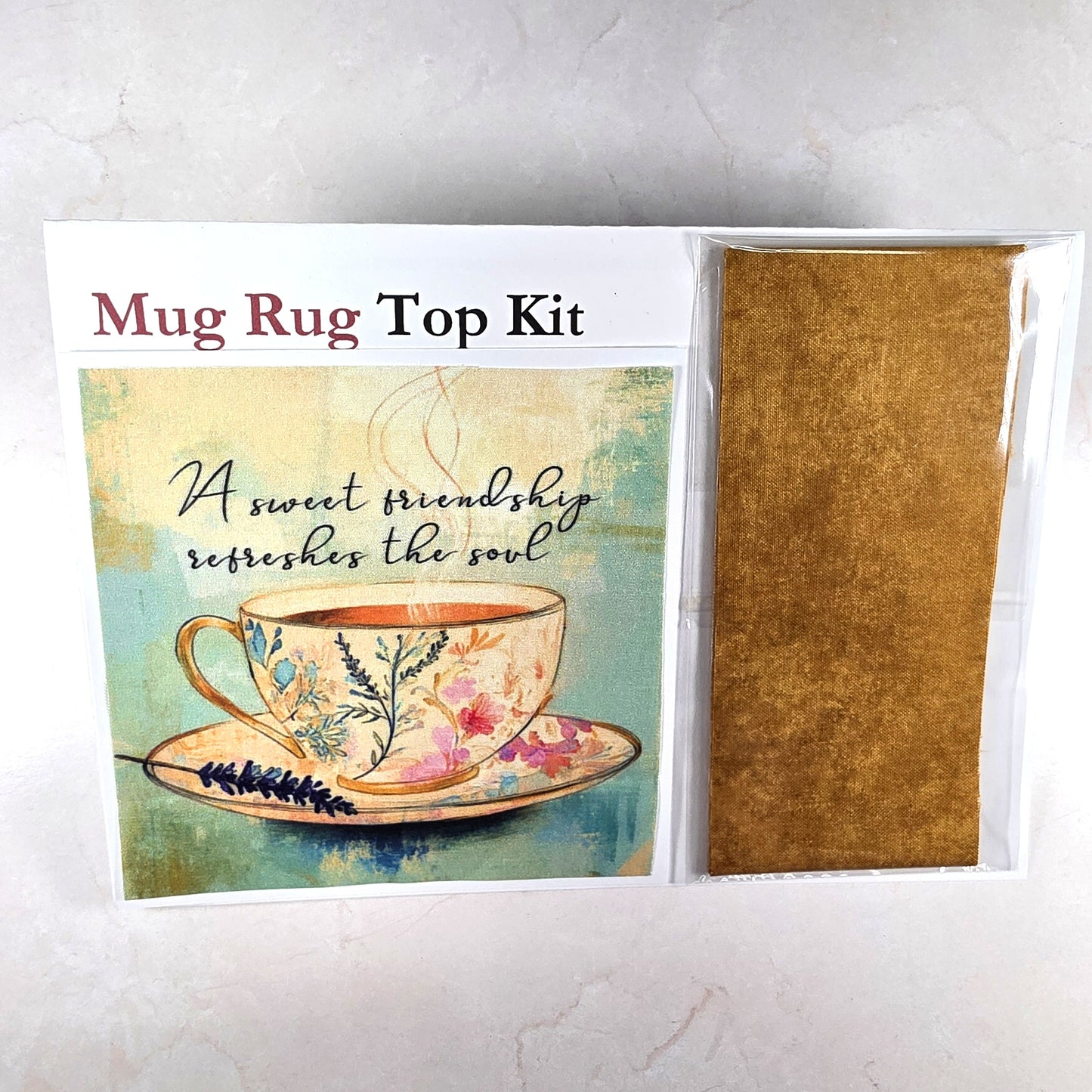 Mug Rug Top Only Kit - A sweet friendship refreshes the soul