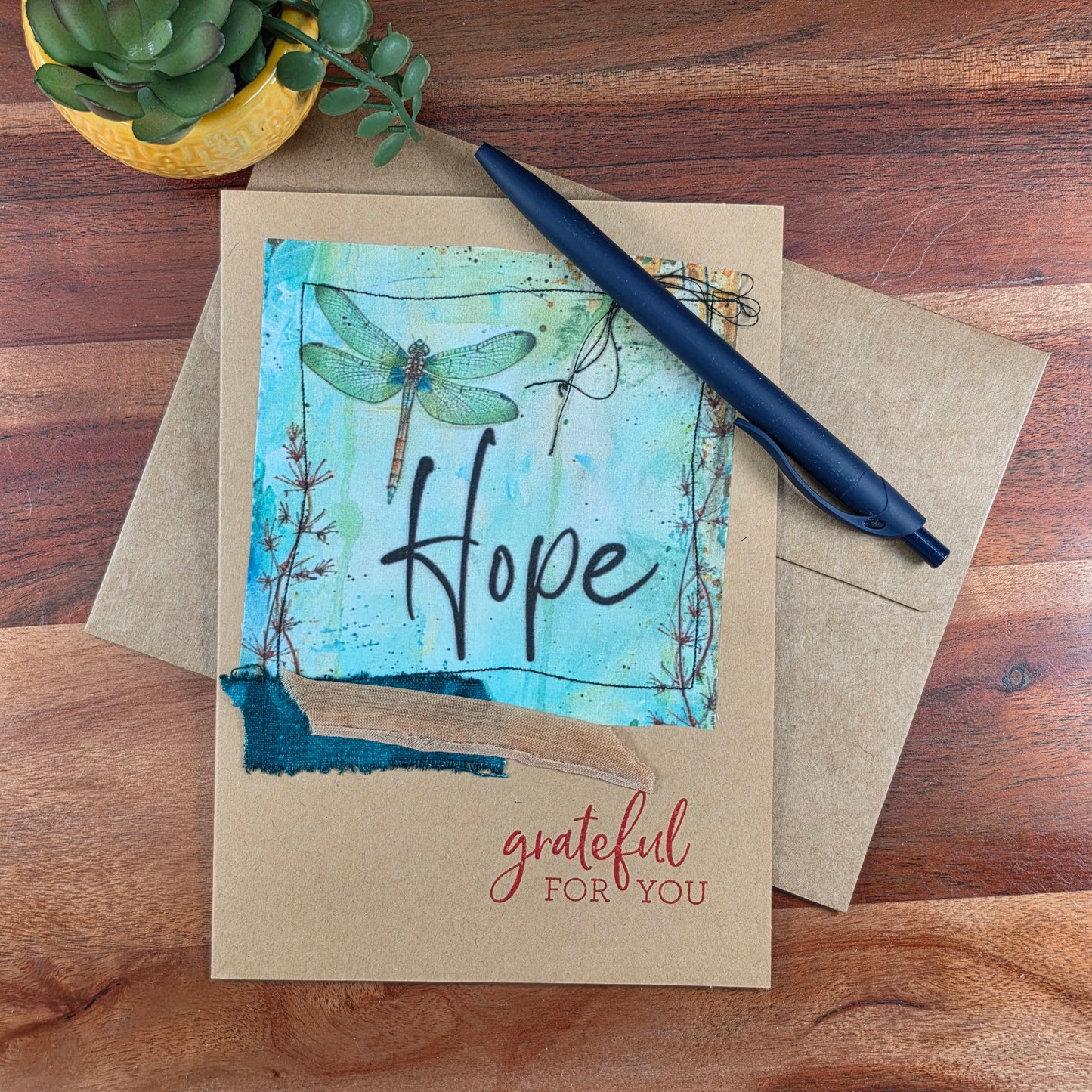 Fabric Art Card - Hope