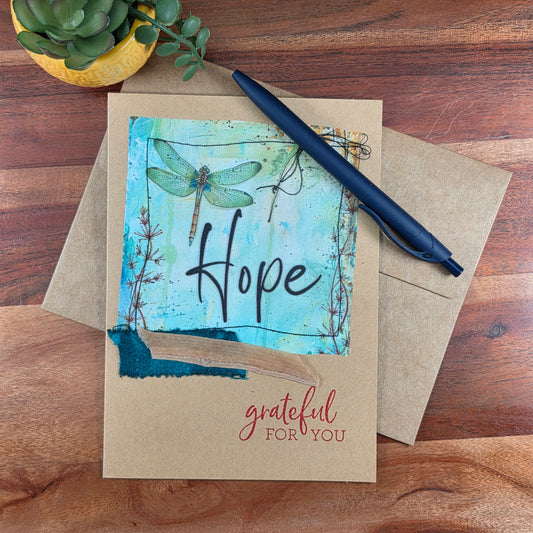 Fabric Art Card - Hope