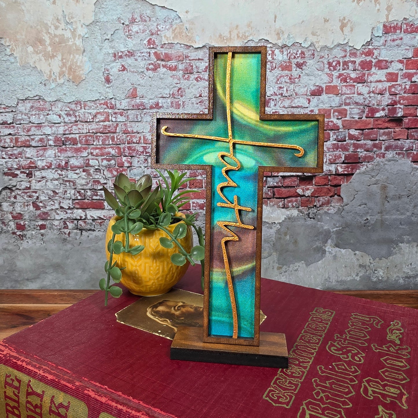 Standing Cross - Silk w/ FAITH - 5