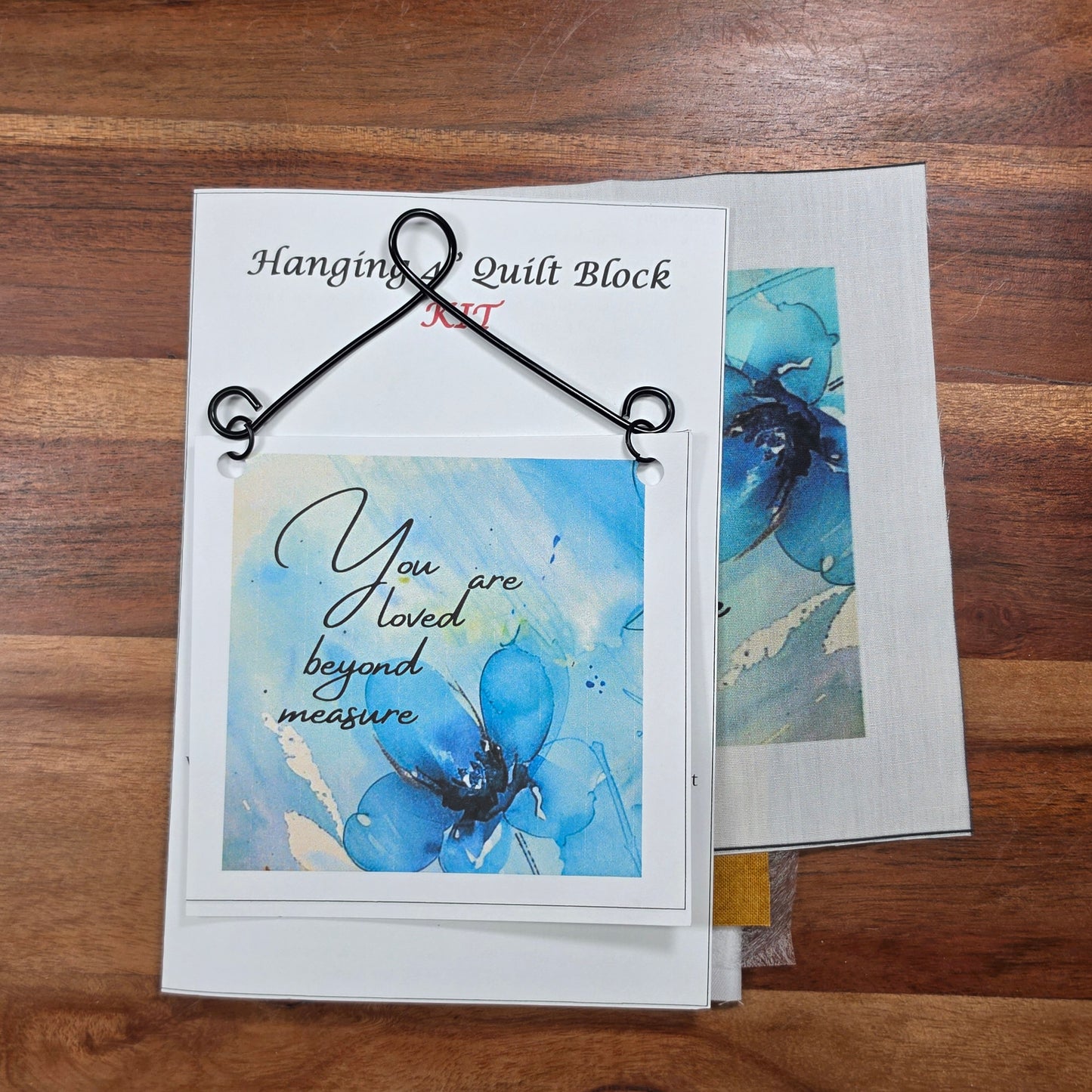 Kit - Complete 4" Block Wire Hanging - You are loved beyond measure