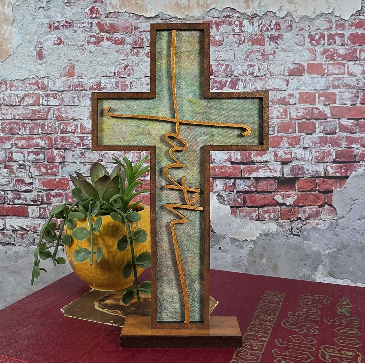 Standing Cross - Silk w/ FAITH - 2
