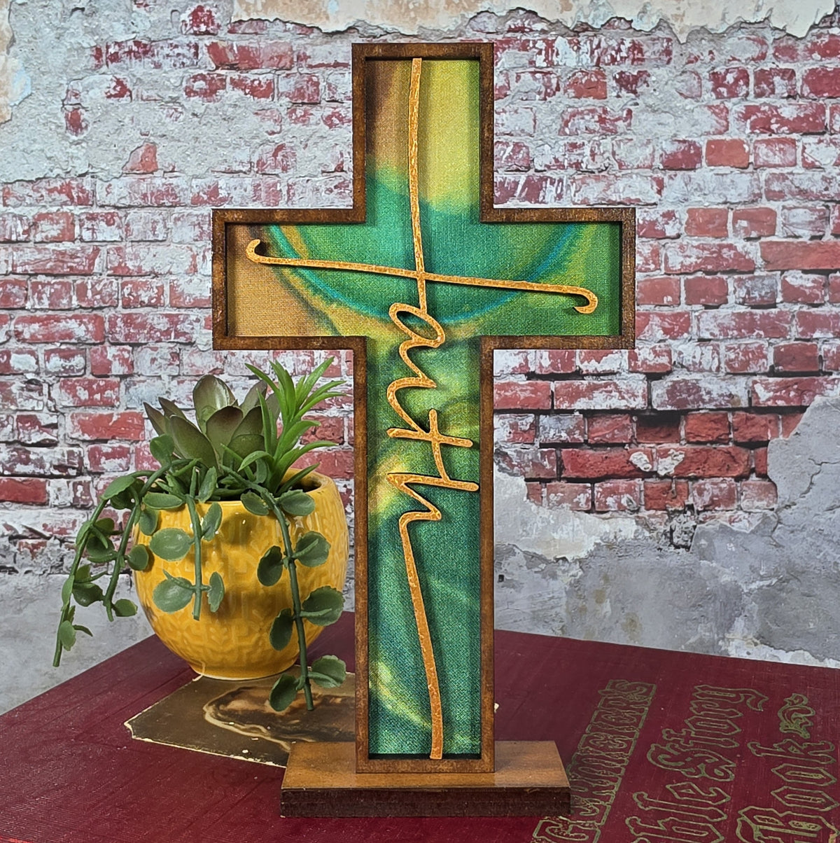Standing Cross - Silk w/ FAITH - 7