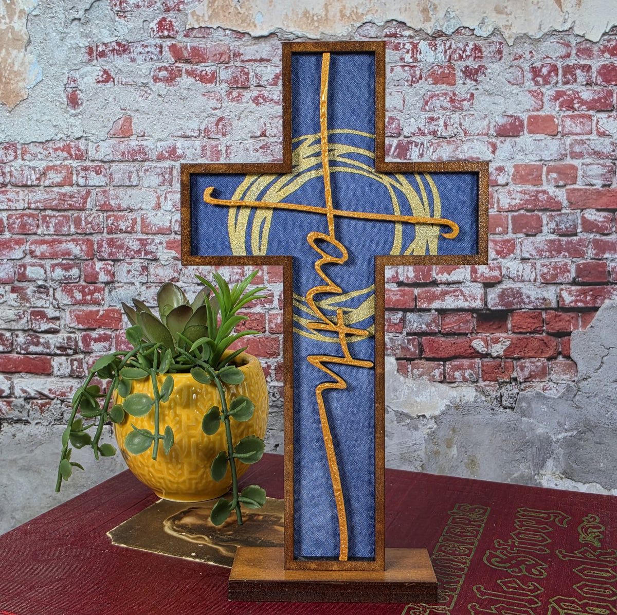 Standing Cross - Silk w/ FAITH - 6