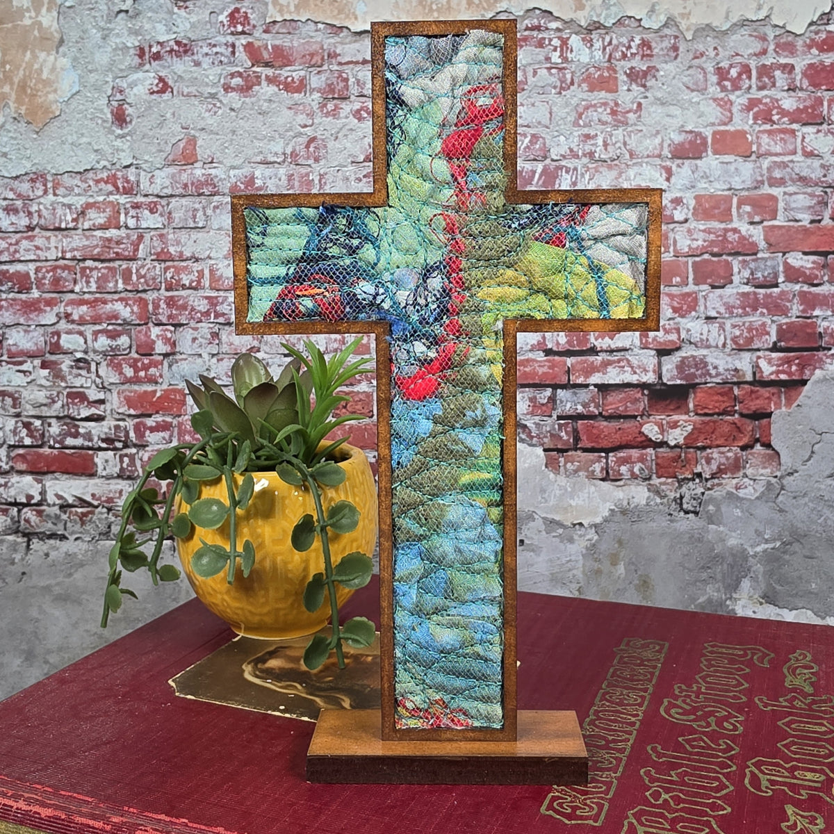 Standing Cross - Quilted Cross - 6