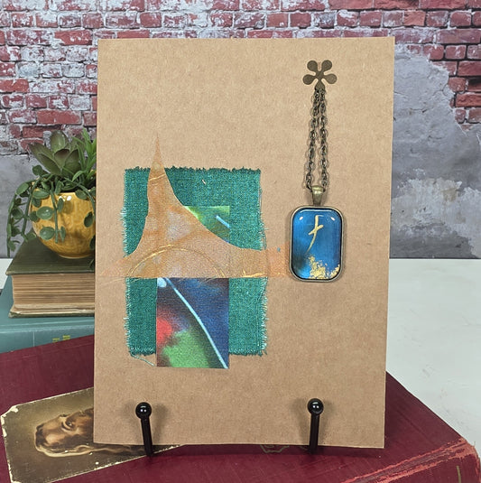 Silk Necklace with Cross in Card - 3