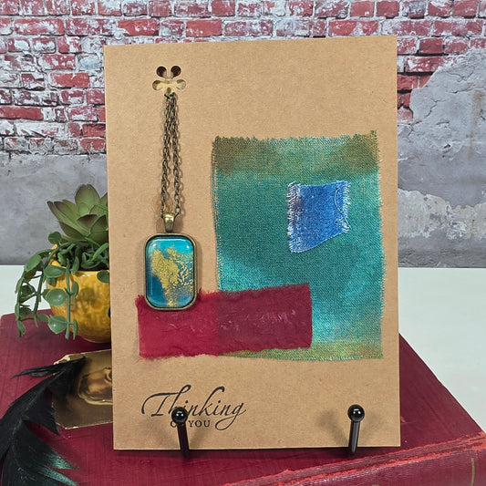 Silk Necklace in Card - 8