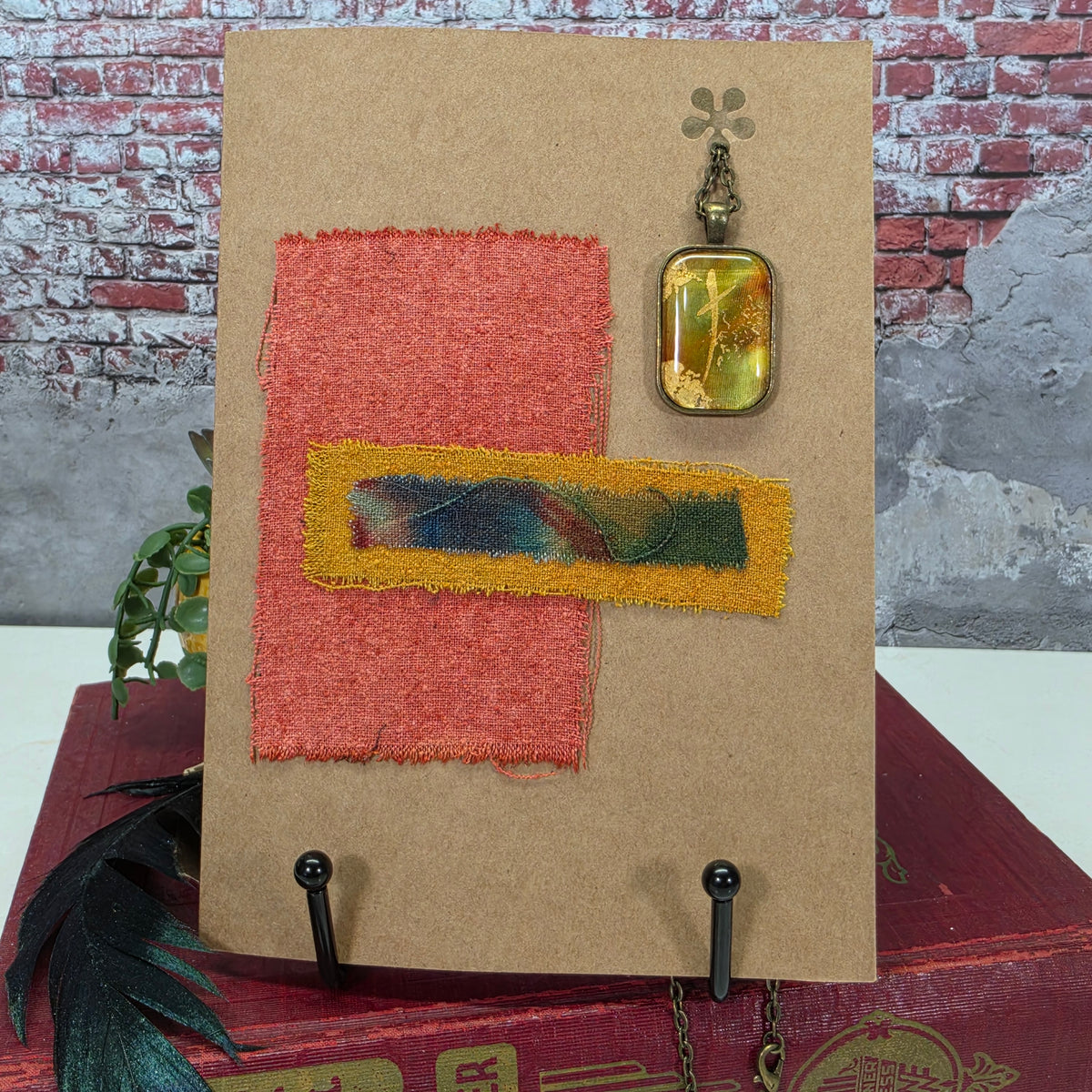 Silk Necklace with Cross in Card - 21