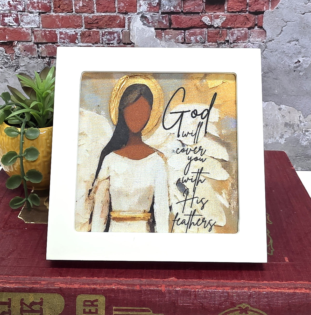 Mini Frame - God will cover you with His feathers